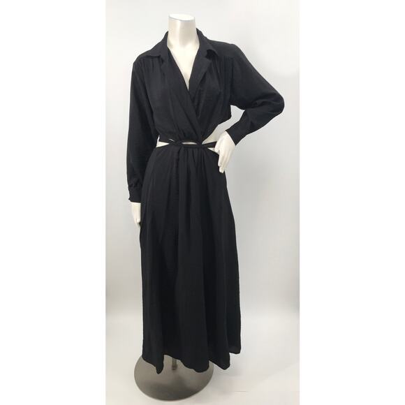 The Young Fabulous & Broke Black Open Back Maxi Dress Size M